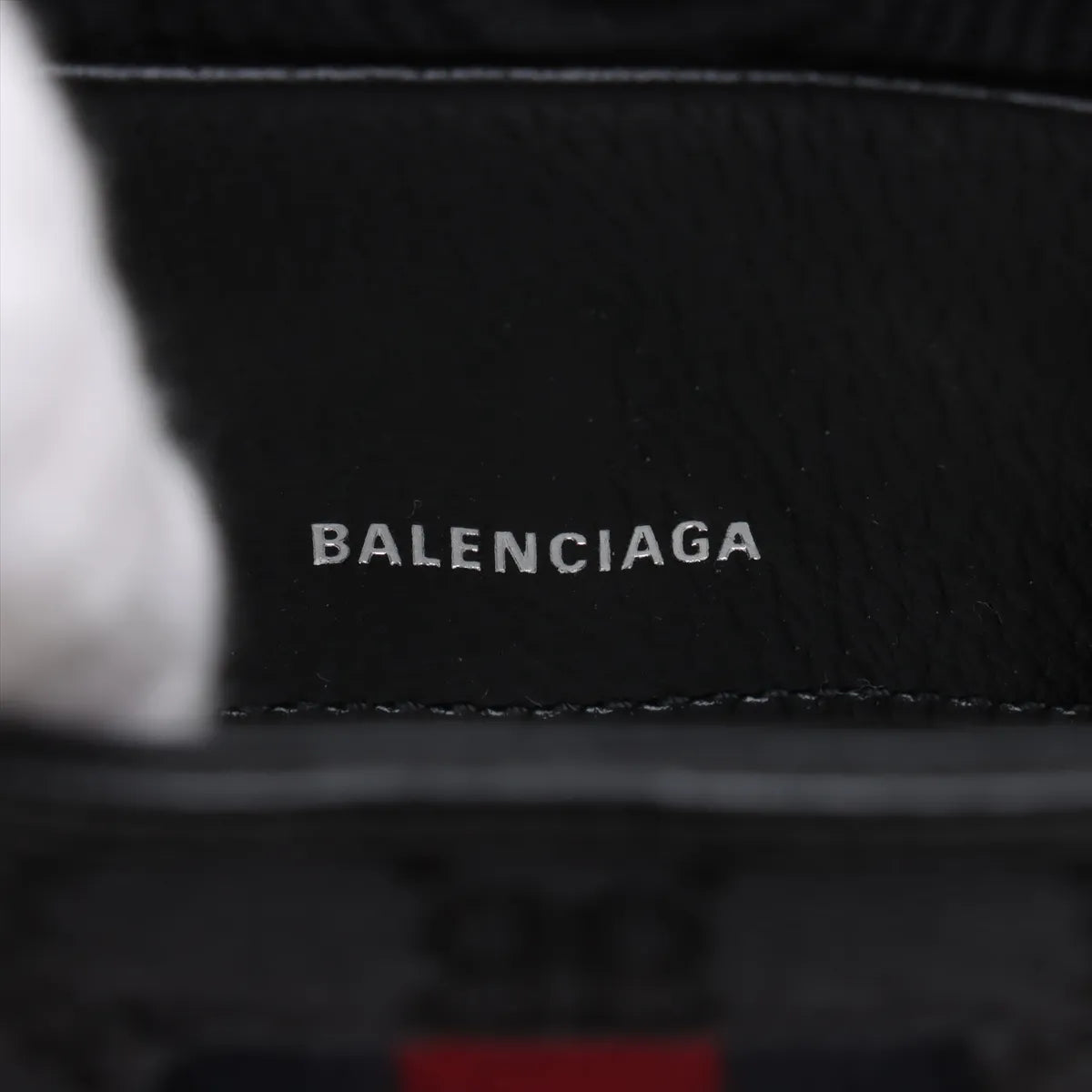 Gucci x Balenciaga Jackie Canvas Leather Two-Way Shoulder Bag Black