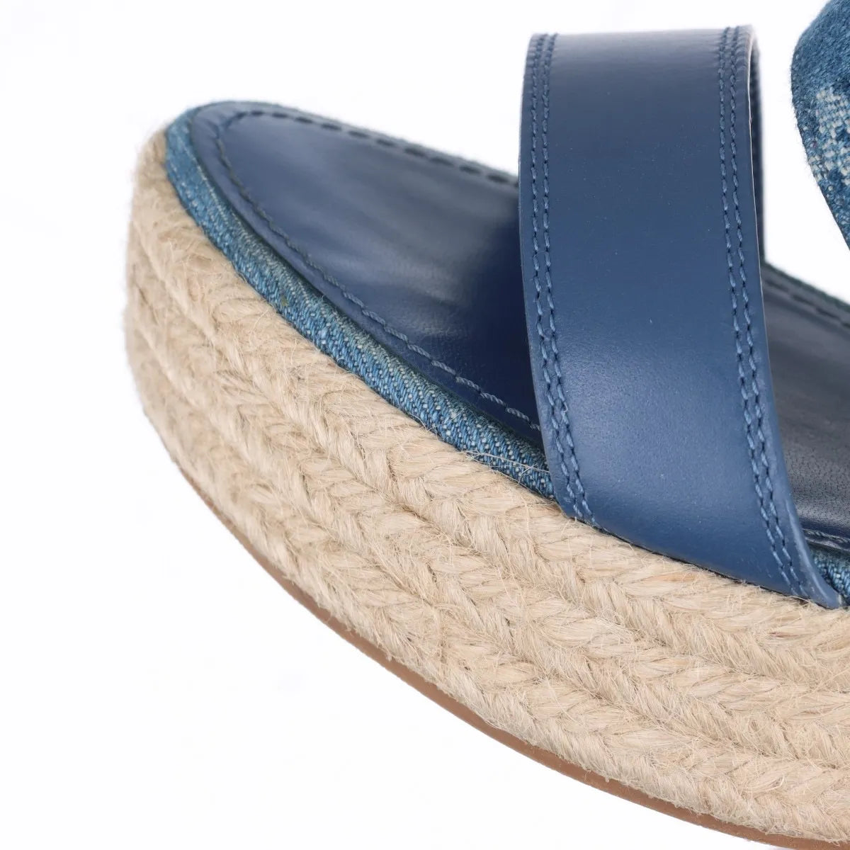 Louis Vuitton Monogram Starboard Denim Wedge Sandal Blue