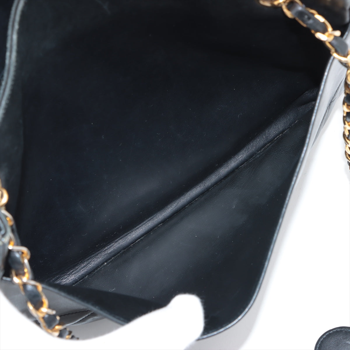 Chanel Matelasse Lambskin Chain Shoulder Bag Black