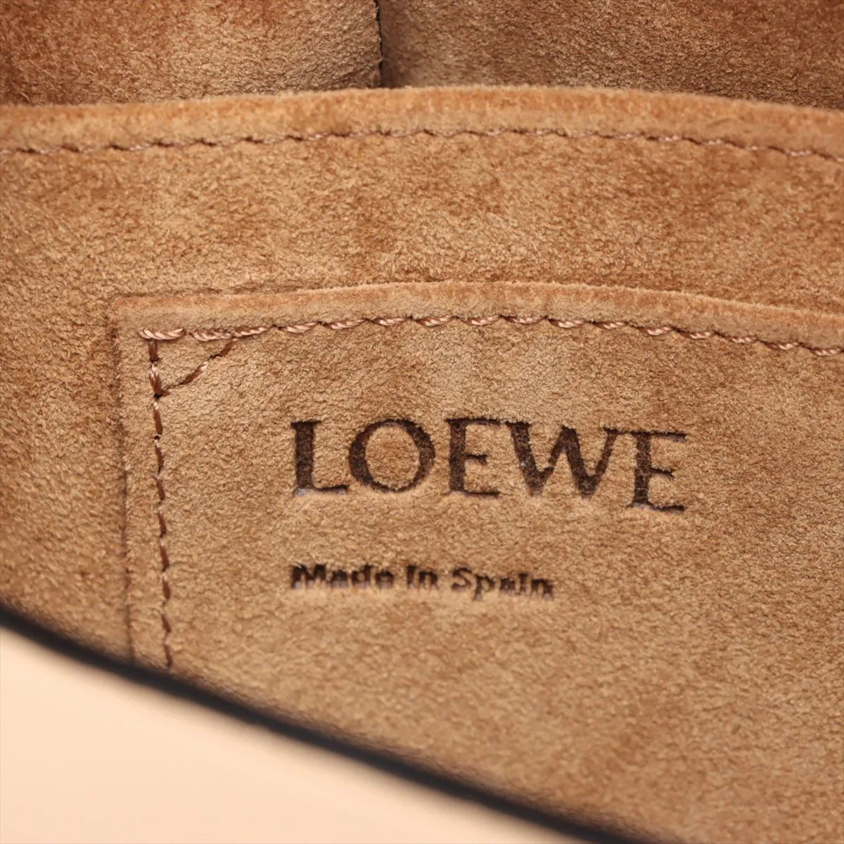 Loewe Gate Small Leather Shoulder Bag Beige