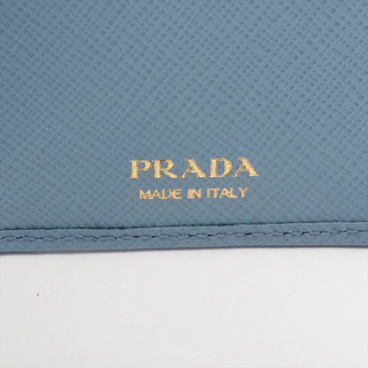 Prada Saffiano Leather Long Wallet Blue