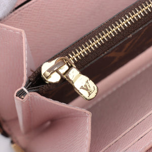 Luxury Louis Vuitton Monogram Wallet Clemence Rose Ballerine