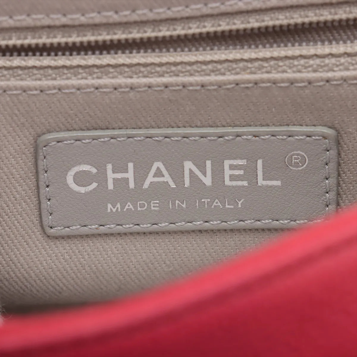 Chanel CC Logo Matelasse Single Flap Double Chain Bag Red