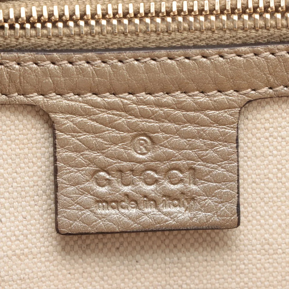 Gucci New Bamboo Leather Handbag Gold