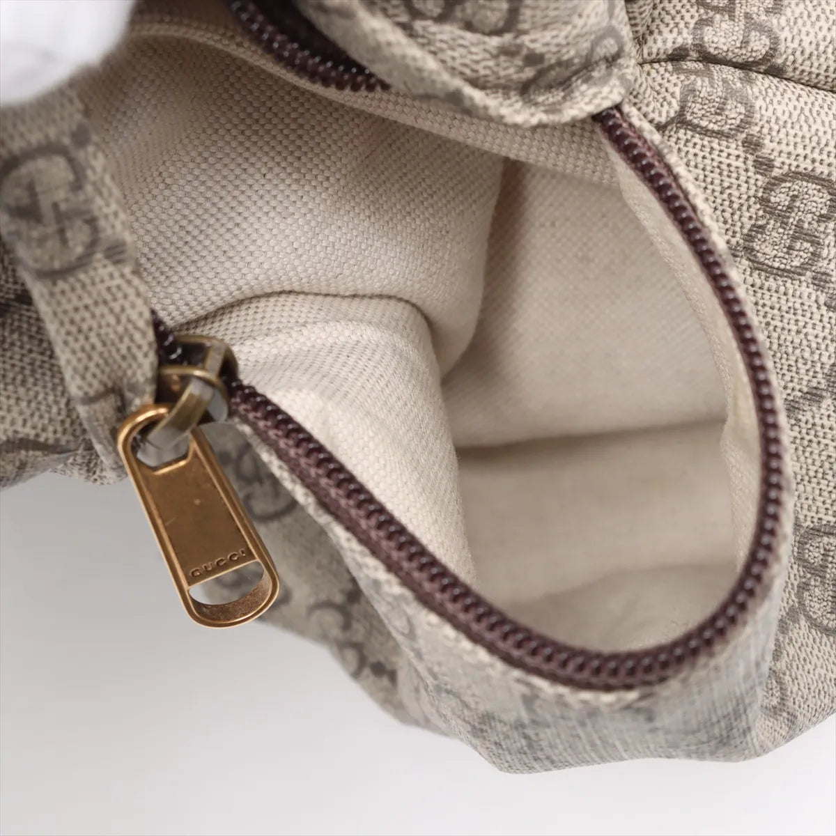Gucci GG Supreme Leather Backpack Beige