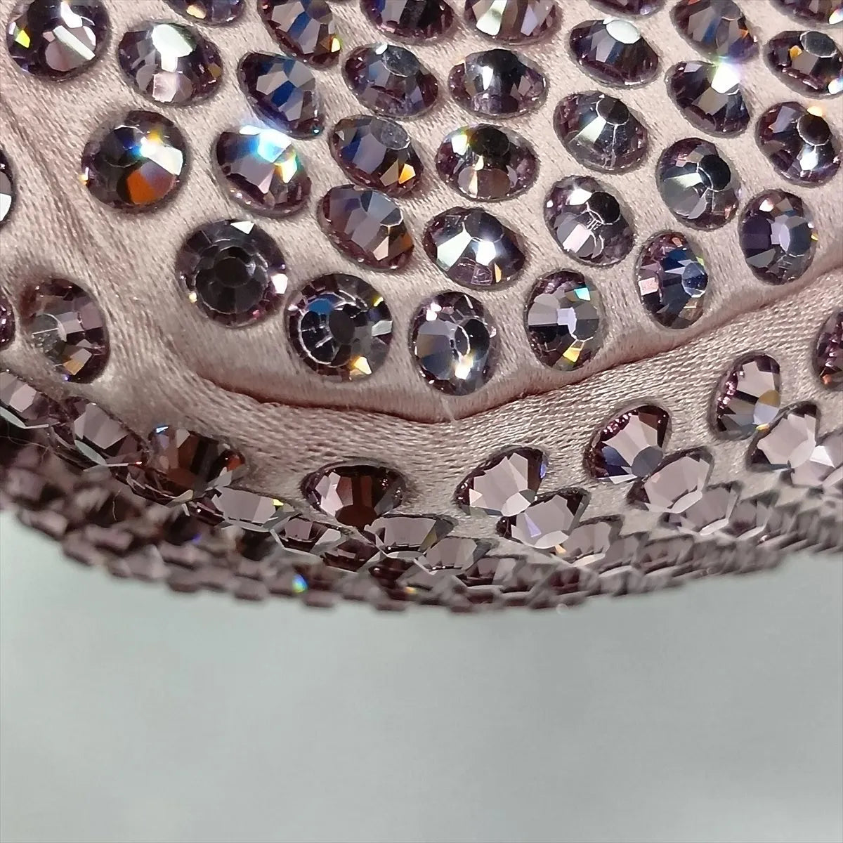 Prada Re-edition Satin x Rhinestone Shoulder Bag Pink