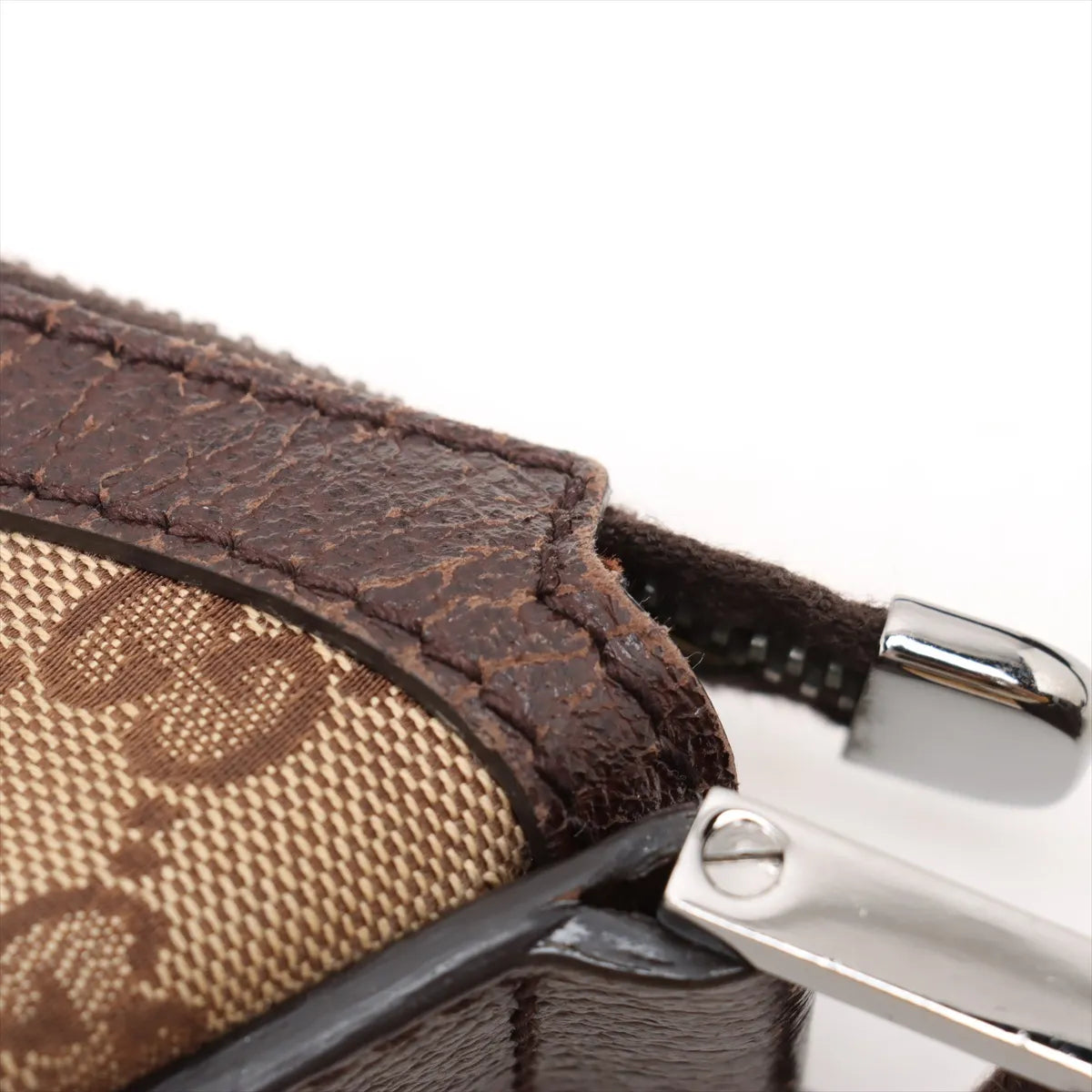 Gucci GG Canvas Leather Shoulder Bag Beige