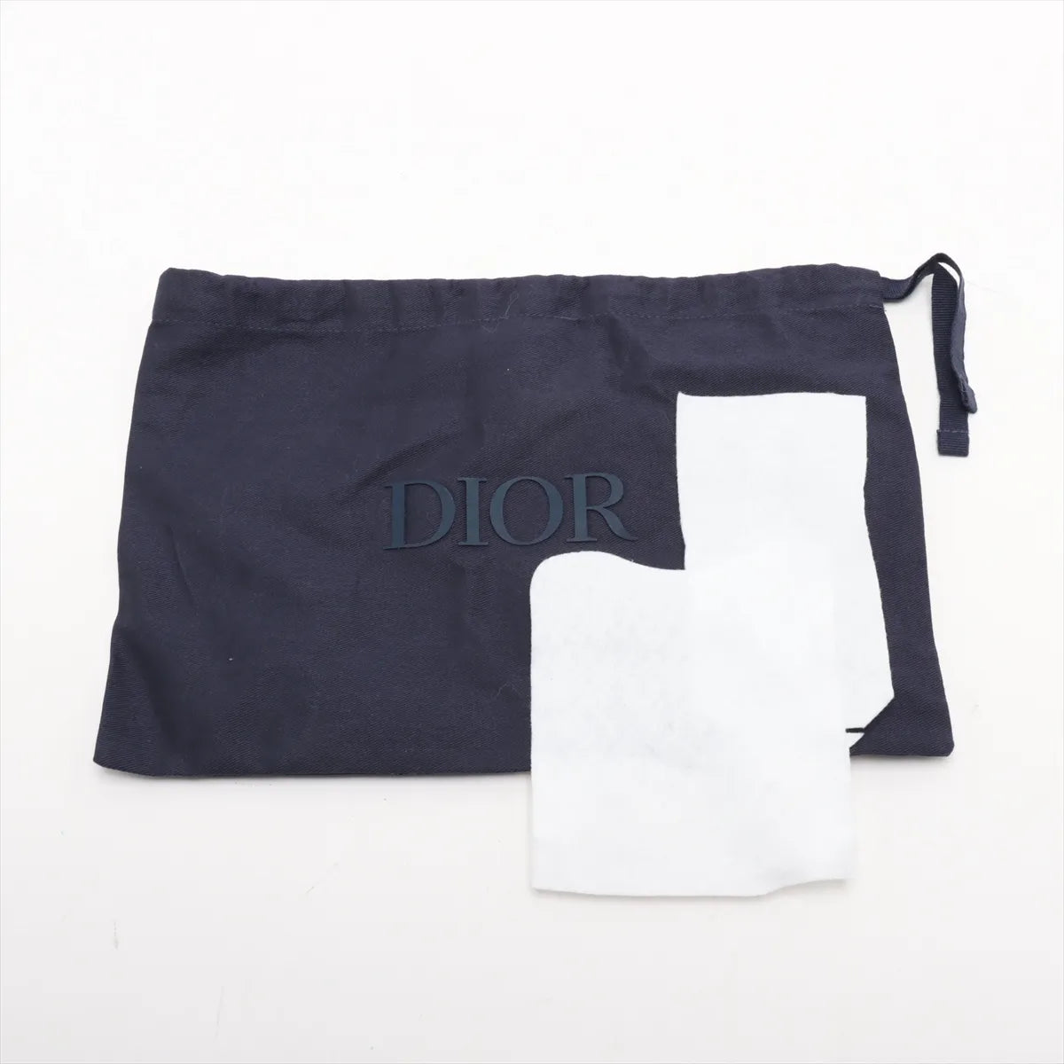 Dior Oblique Saddle Vertical Pouch Bag Navy Blue x Black