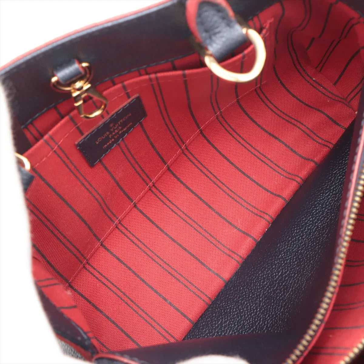 Louis Vuitton Monogram Empreinte Montaigne BB Marine Rouge