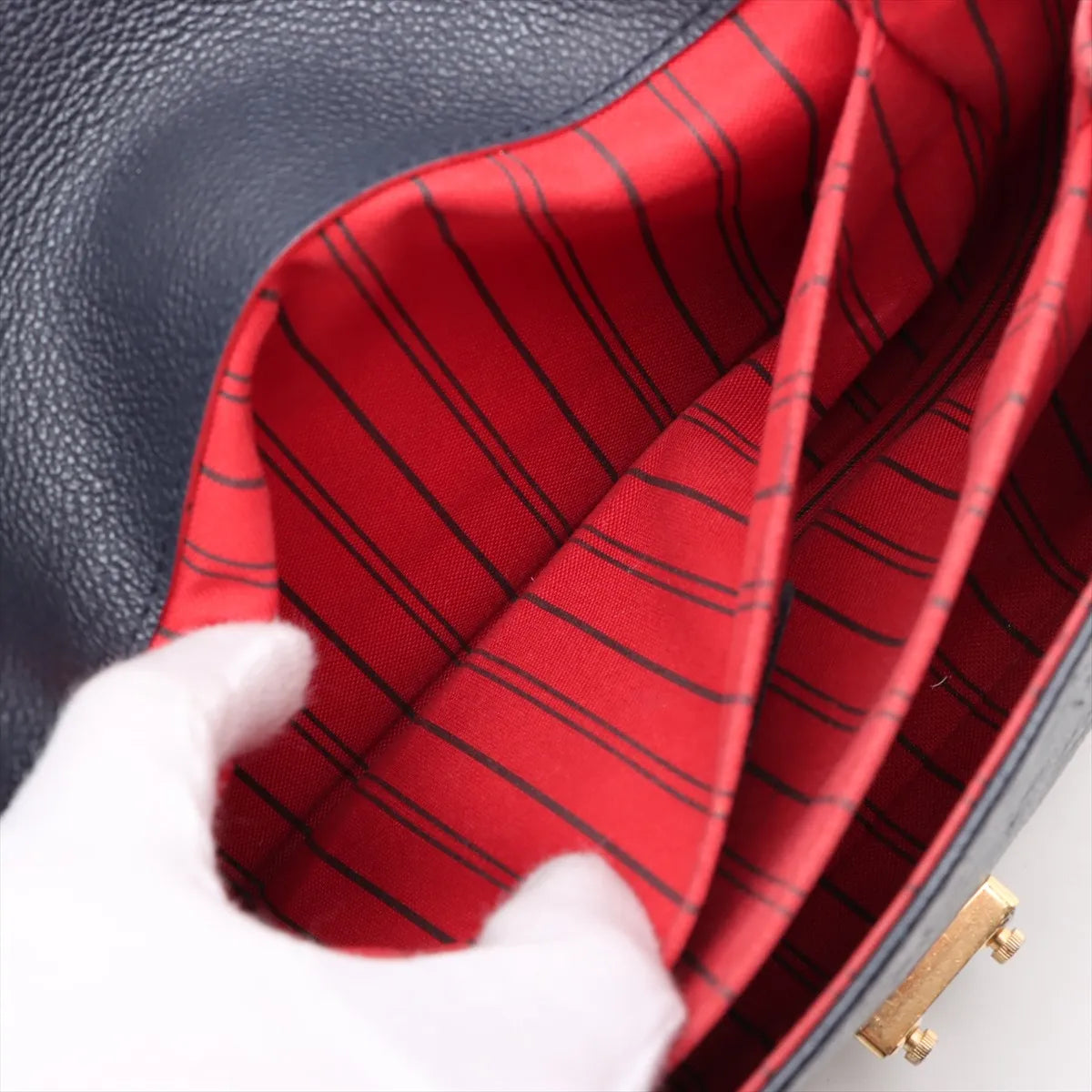 Louis Vuitton Monogram Empreinte Metis MM Marine Rouge