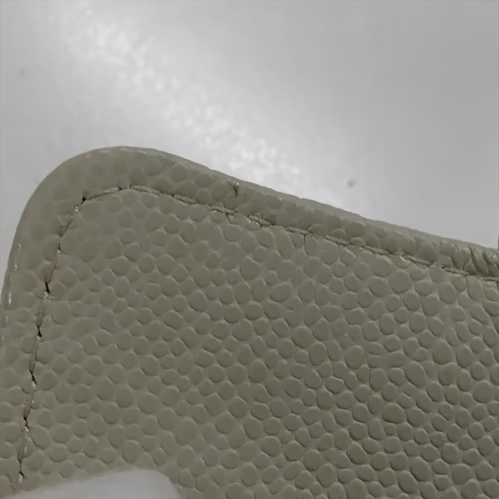 Chanel CC Logo Matelasse Caviar Skin Wallet on Chain Gray