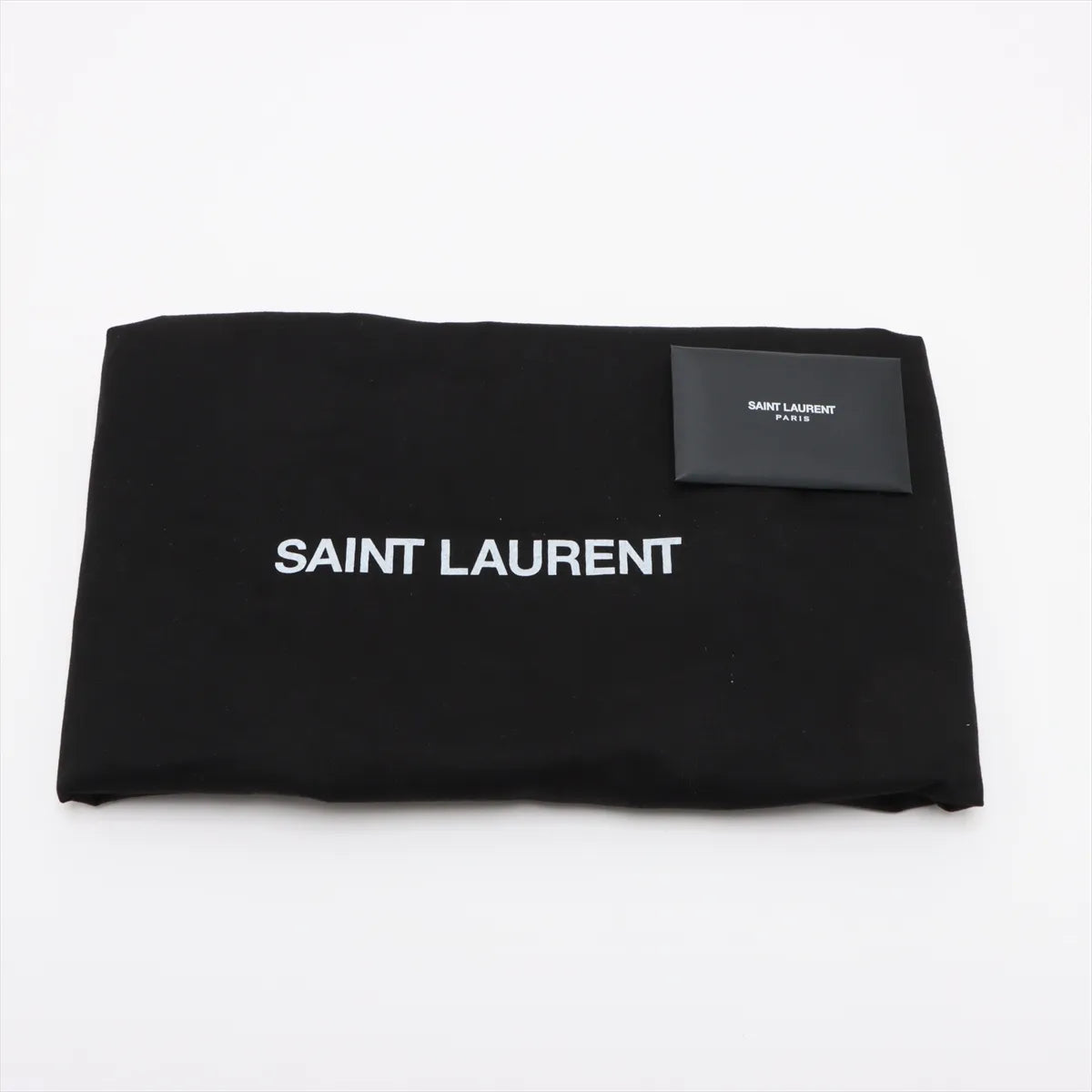 Saint Laurent Paris Debossed Logo Padded Leather Tote Bag Black