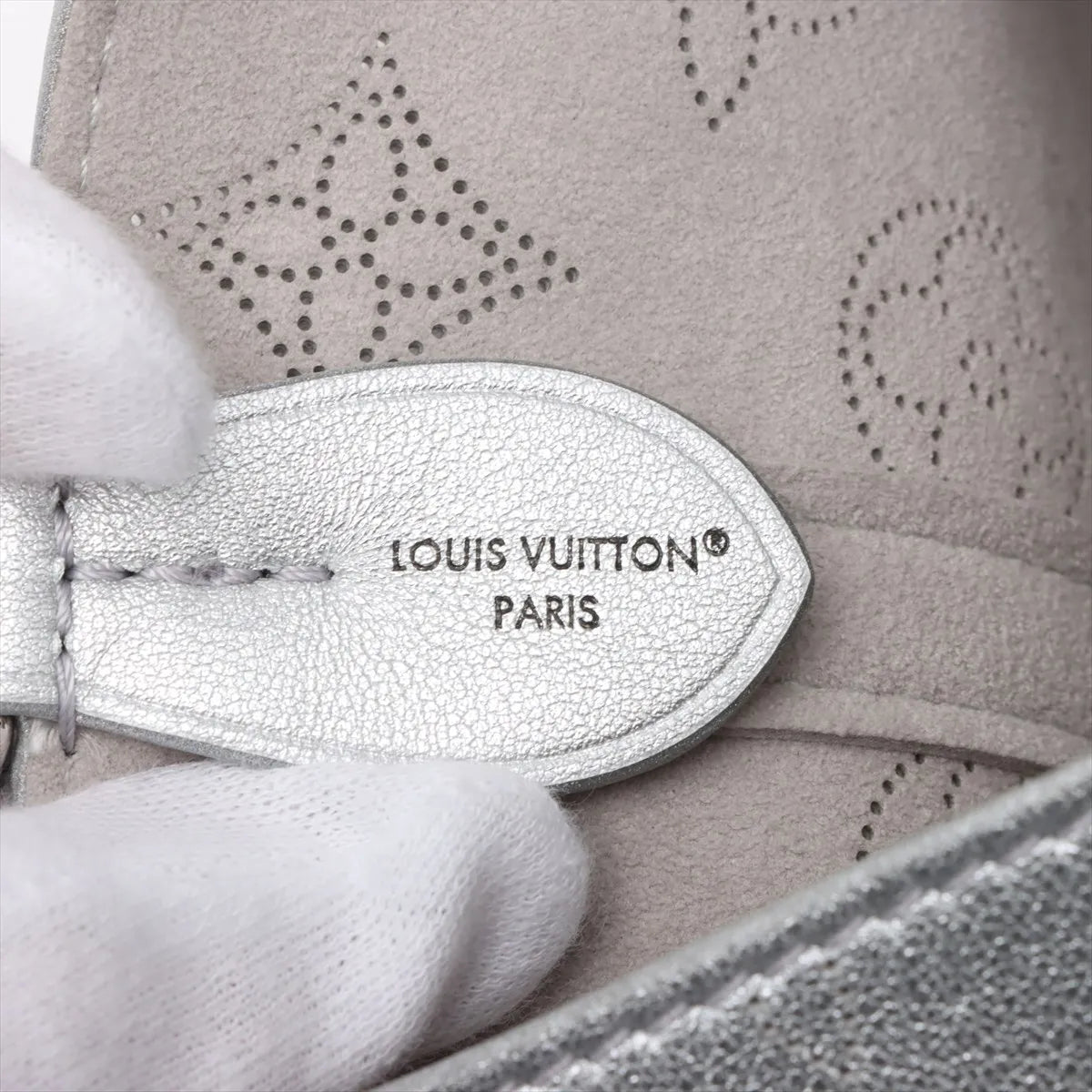 Louis Vuitton Mahina Monogram Blossom PM Metallic Silver