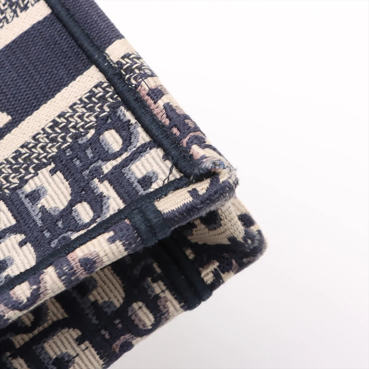 Christian Dior Oblique Canvas Mini Book Tote Navy Blue