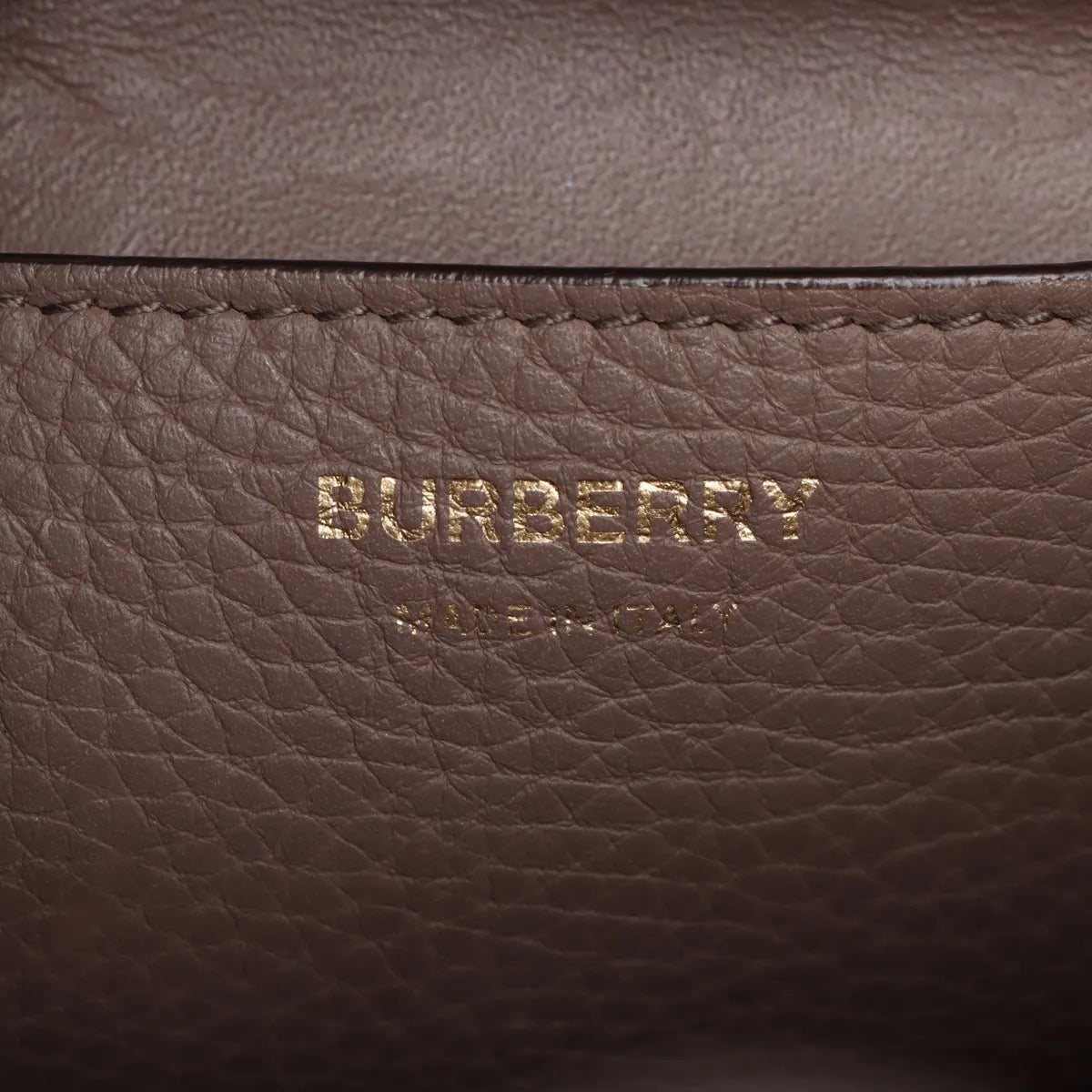 Burberry Small Drawstring Bucket Leather Two-Way Shoulder Bag Brown