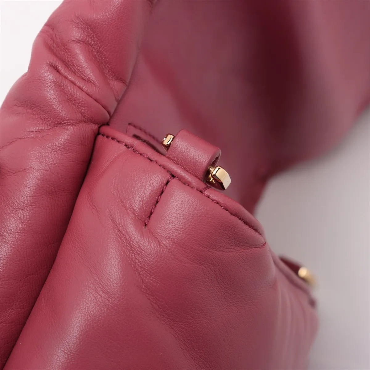 Loewe Puffer Leather Chain Shoulder Bag Pink
