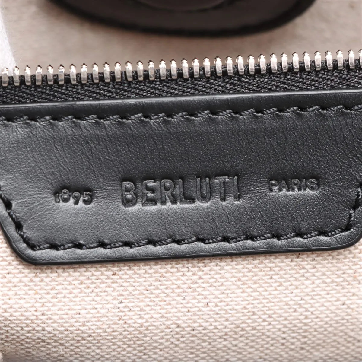 Berluti Calligraphy Toujour Leather Tote Bag Gray