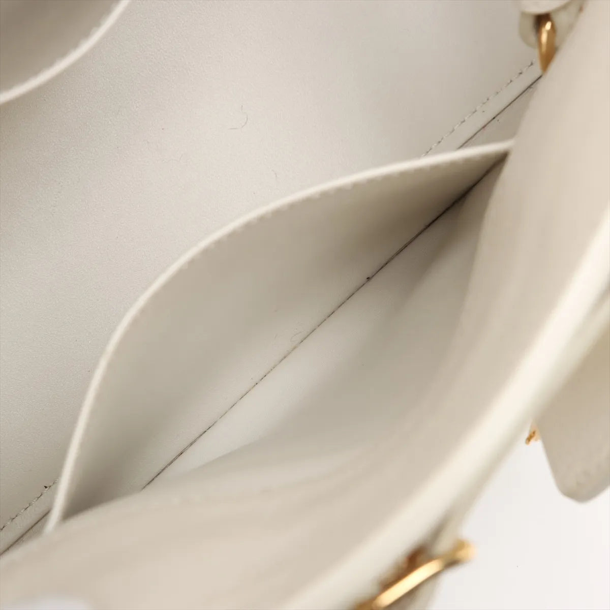 Celine Conti Leather Two-Way Handbag White