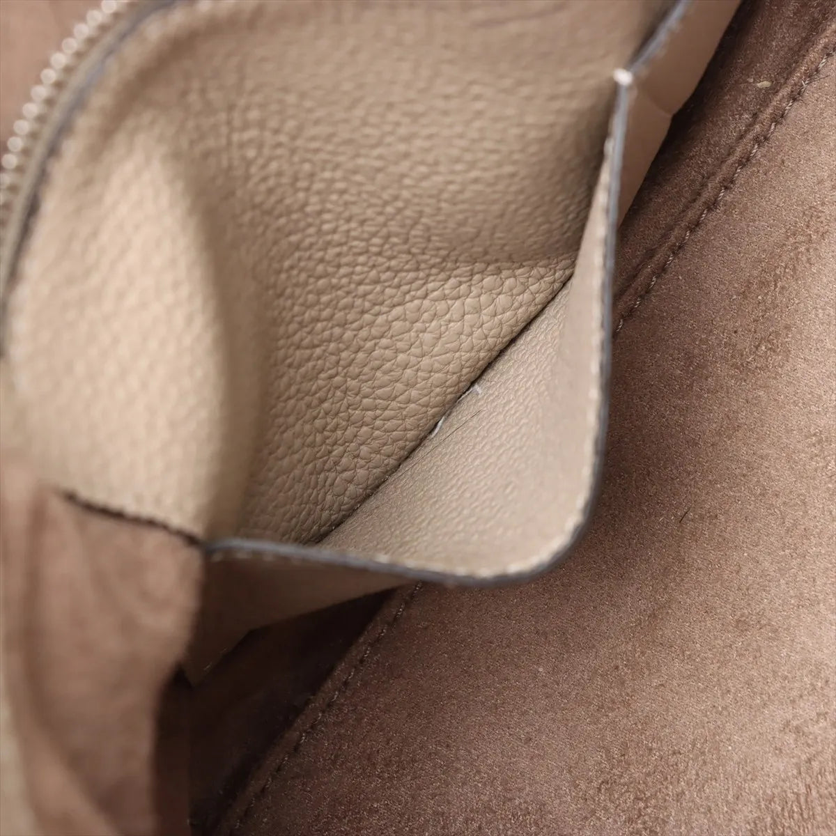 Bonaventura Mia Leather Two-Way Tote Bag Beige