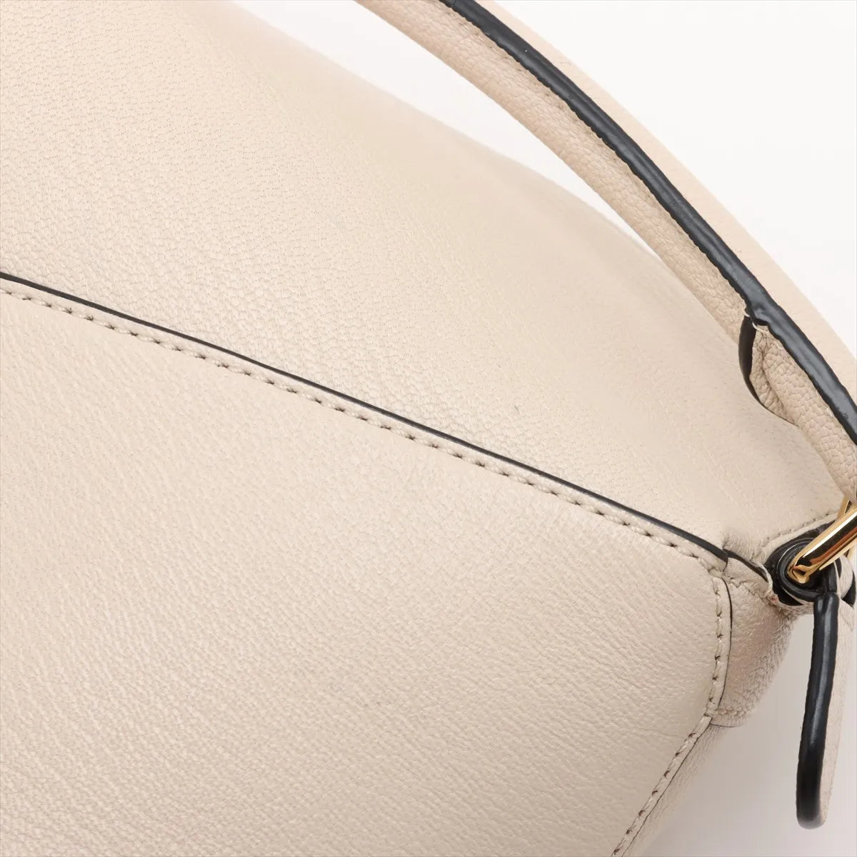 Loewe Mini Puzzle Bag Leather Shoulder Bag Beige