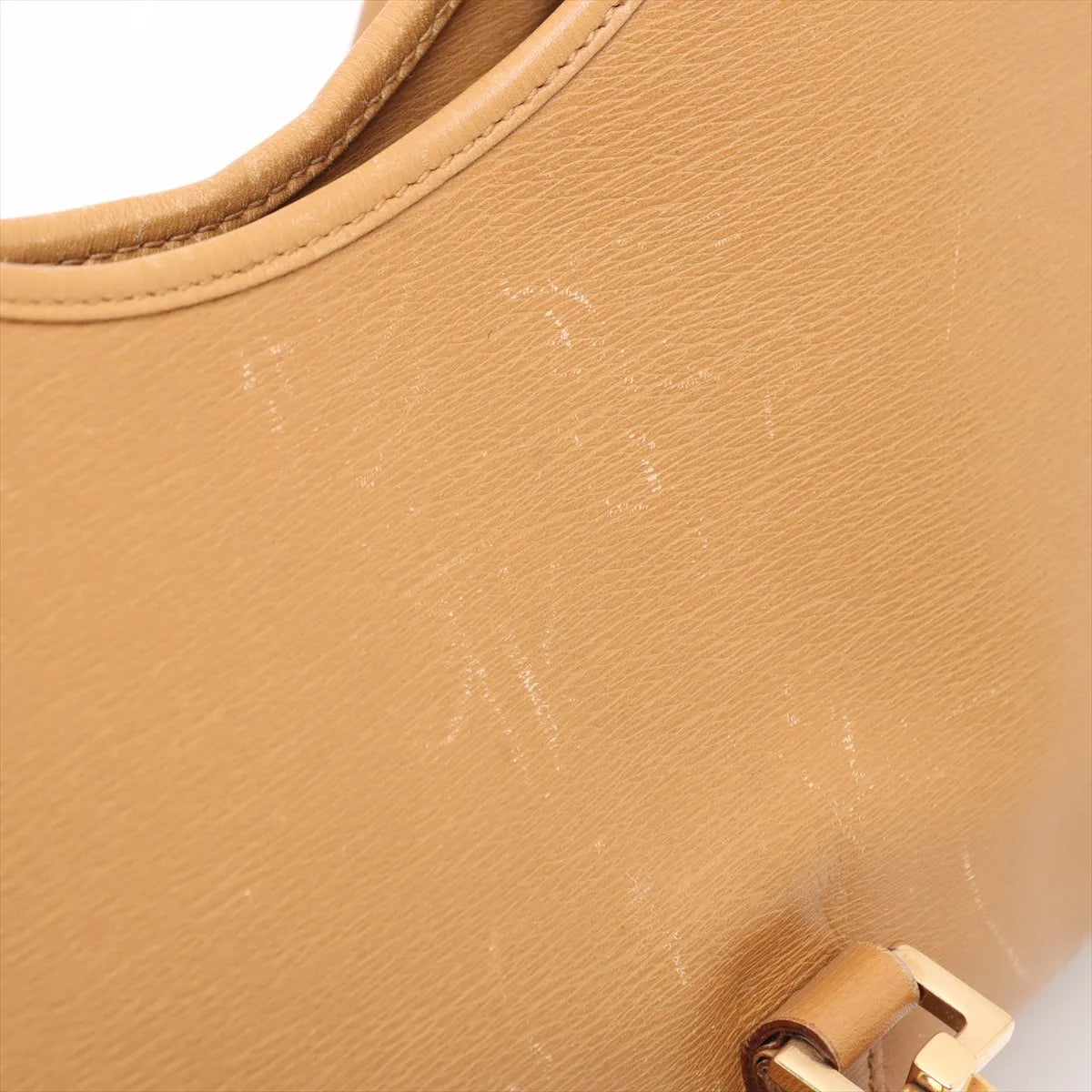 Gucci Jackie Leather Shoulder Bag Beige