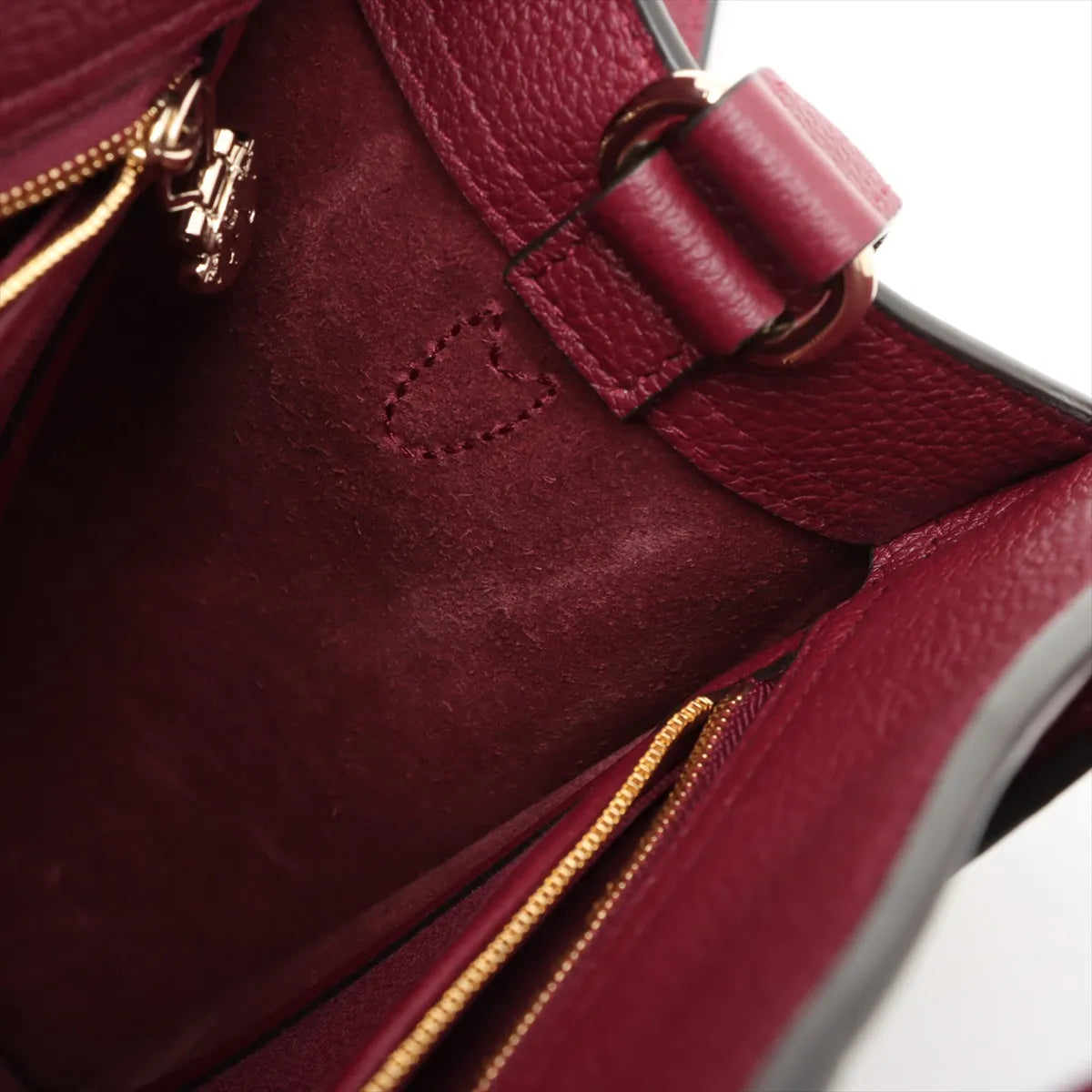 Gucci Hook-closure Medium Leather Two-Way Handbag Bordeaux