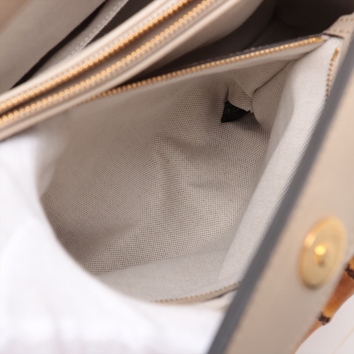 Gucci Bamboo Diana Leather Two-Way Handbag Beige