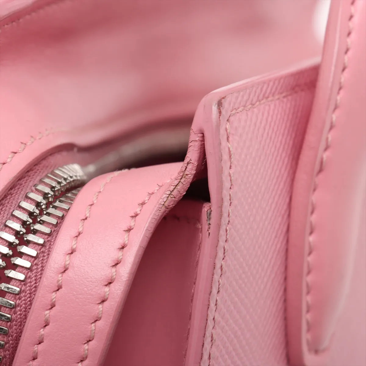 Prada Saffiano Cuir Leather Two-Way Handbag Pink