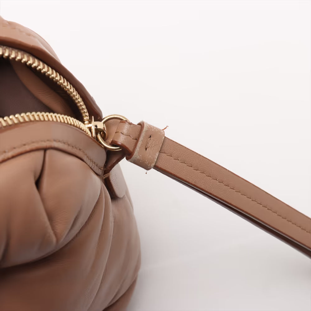 Maison Margiela Glam Slam Leather Shoulder Bag Beige