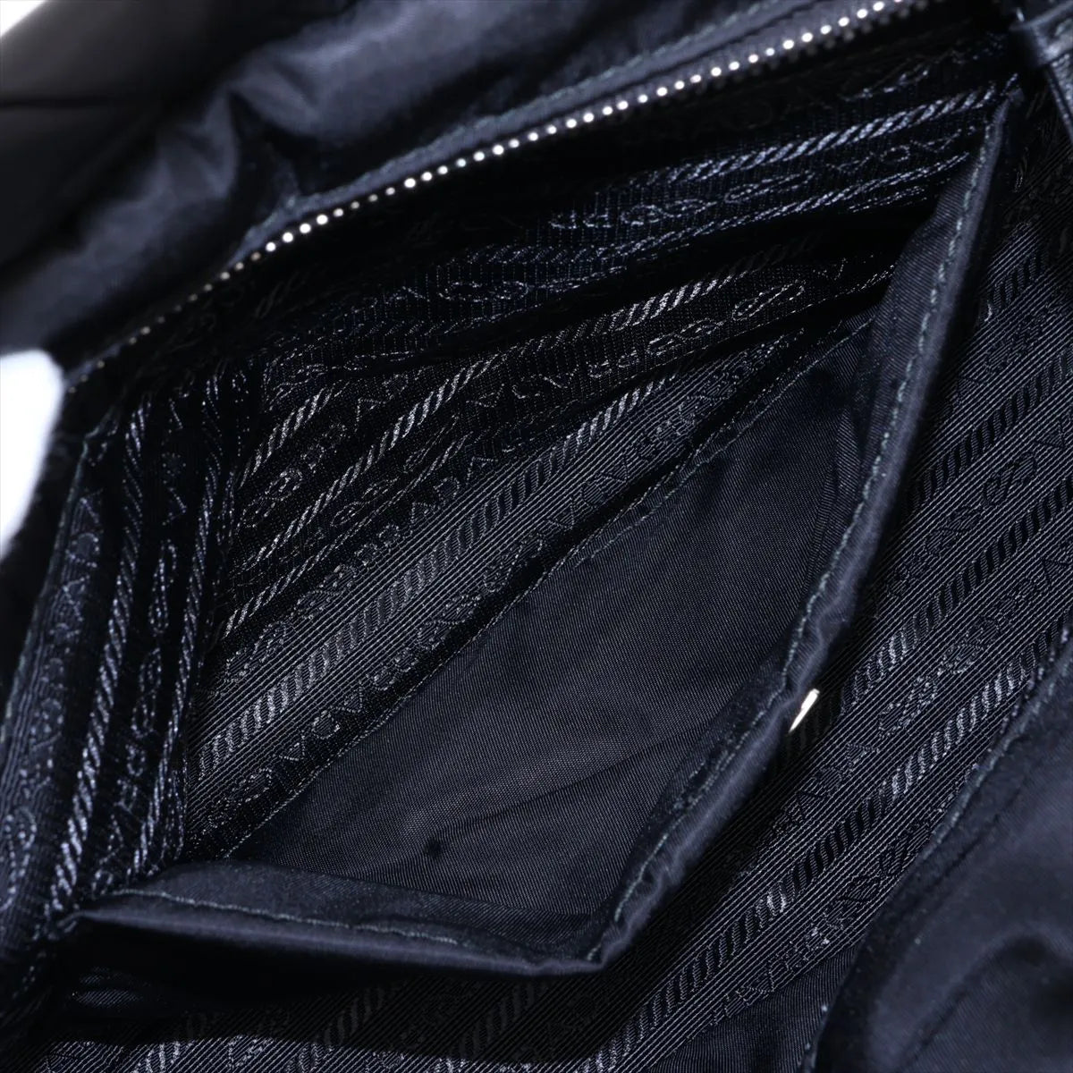Prada Tessuto Quilted Nylon Leather Two-Way Tote Bag Black