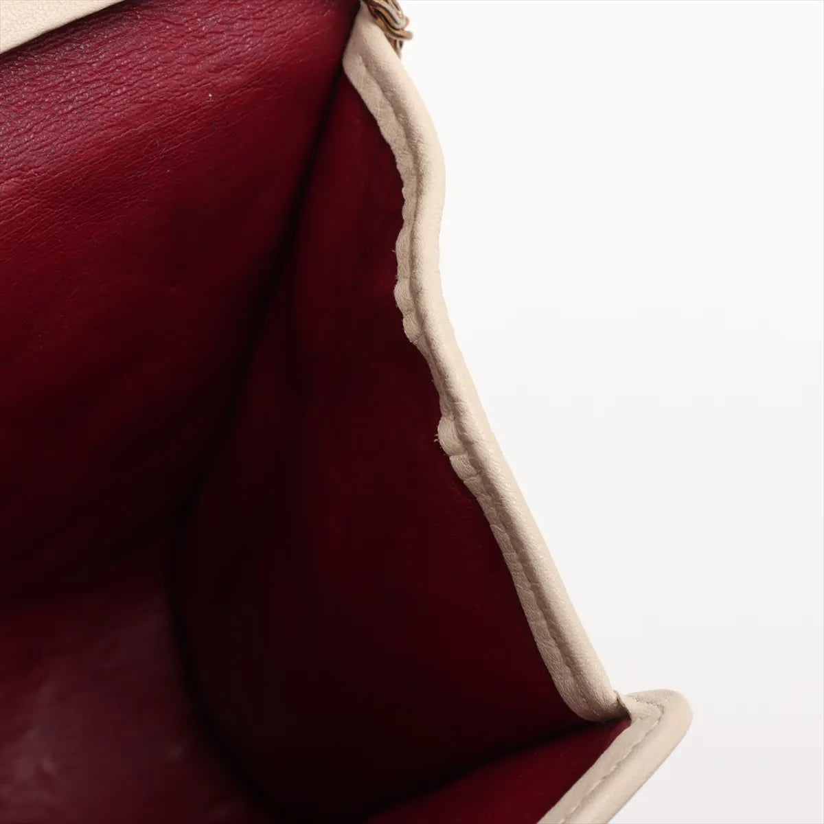 Chanel CC Logo Matelasse Lambskin Chain Shoulder Bag Beige