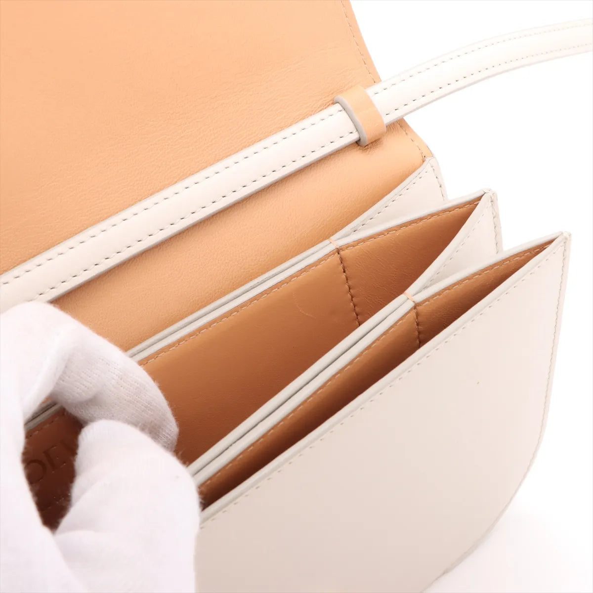 Loewe Goya Small Leather Shoulder Bag Beige