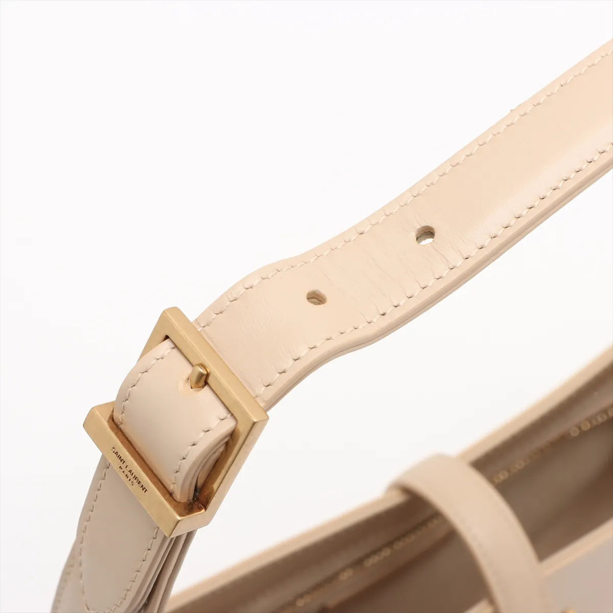 Saint Laurent Paris Le 5 a 7 Cassette Leather Shoulder Bag Beige