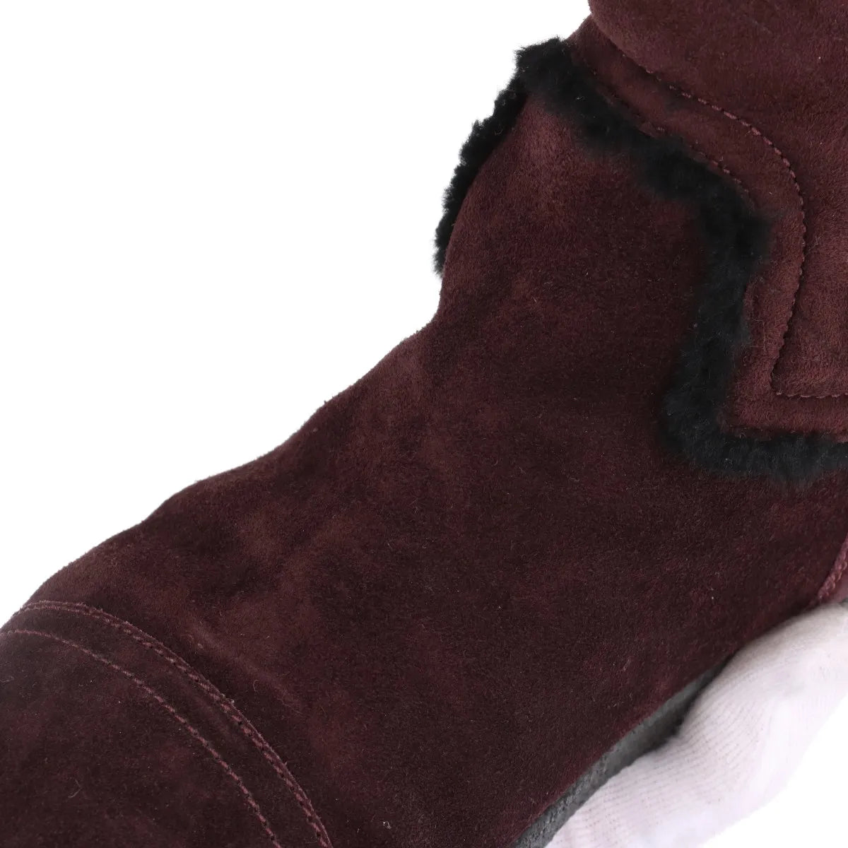 Chanel CC Logo Mouton Long Boots Bordeaux