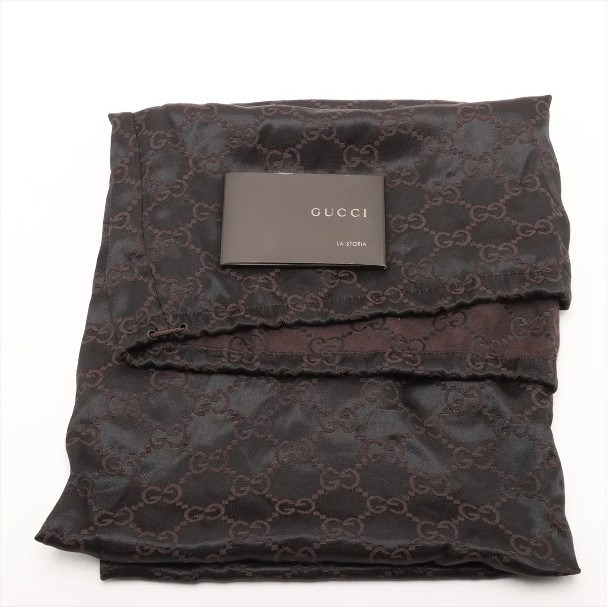 Gucci GG Logo Canvas Leather Tote Bag Beige x White