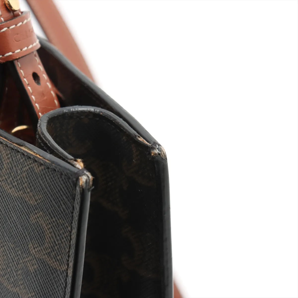 Celine Vertical Cabas Leather Two-Way Mini Tote Bag Brown