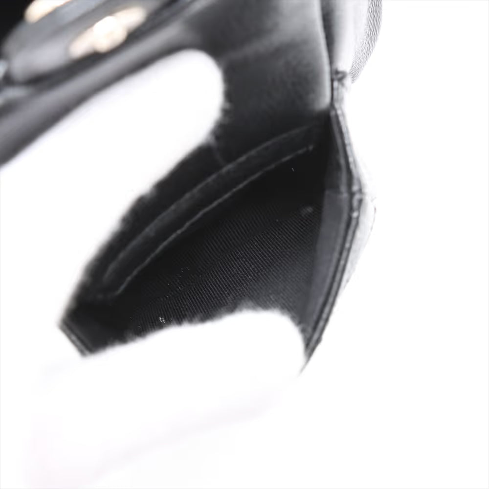 Chanel CC Logo Matelasse Caviar Skin Chain Backpack Black