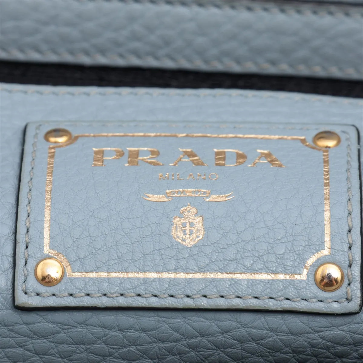 Prada Leather Tote Bag Blue