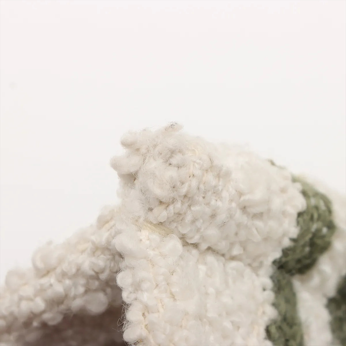 Celine Triomphe Small Cabas Two-Way Handbag White x Green