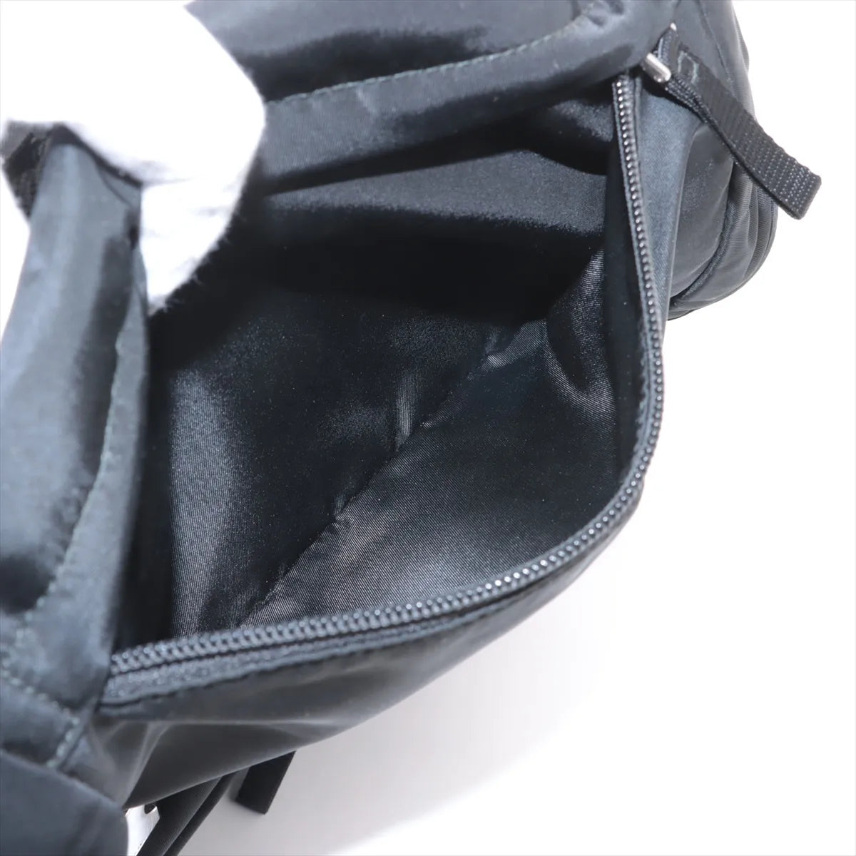 Prada Tessuto Nylon Leather Backpack Black