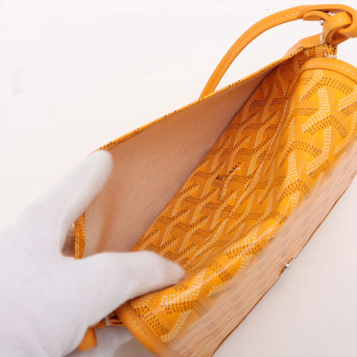 Goyard Plumet Leather Shoulder Bag Yellow