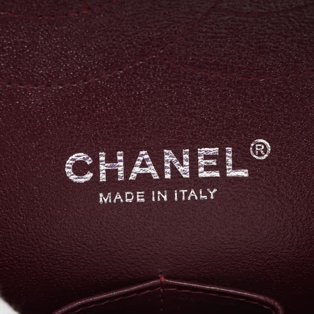 Chanel 30 Large Caviar Skin Double Flap Double Chain Bag Black