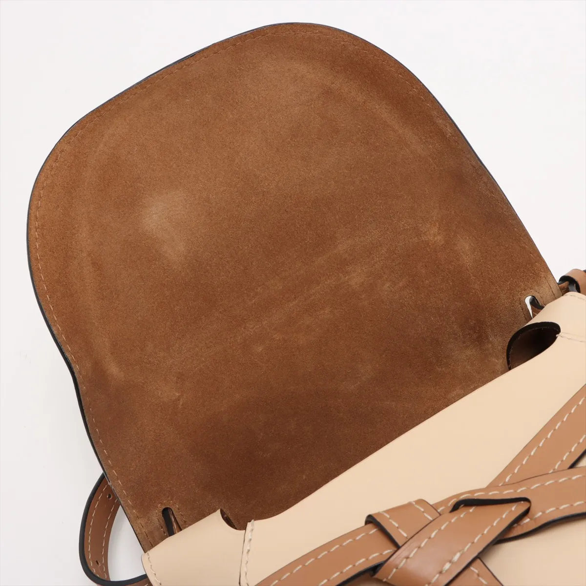Loewe Gate Small Leather Shoulder Bag Beige