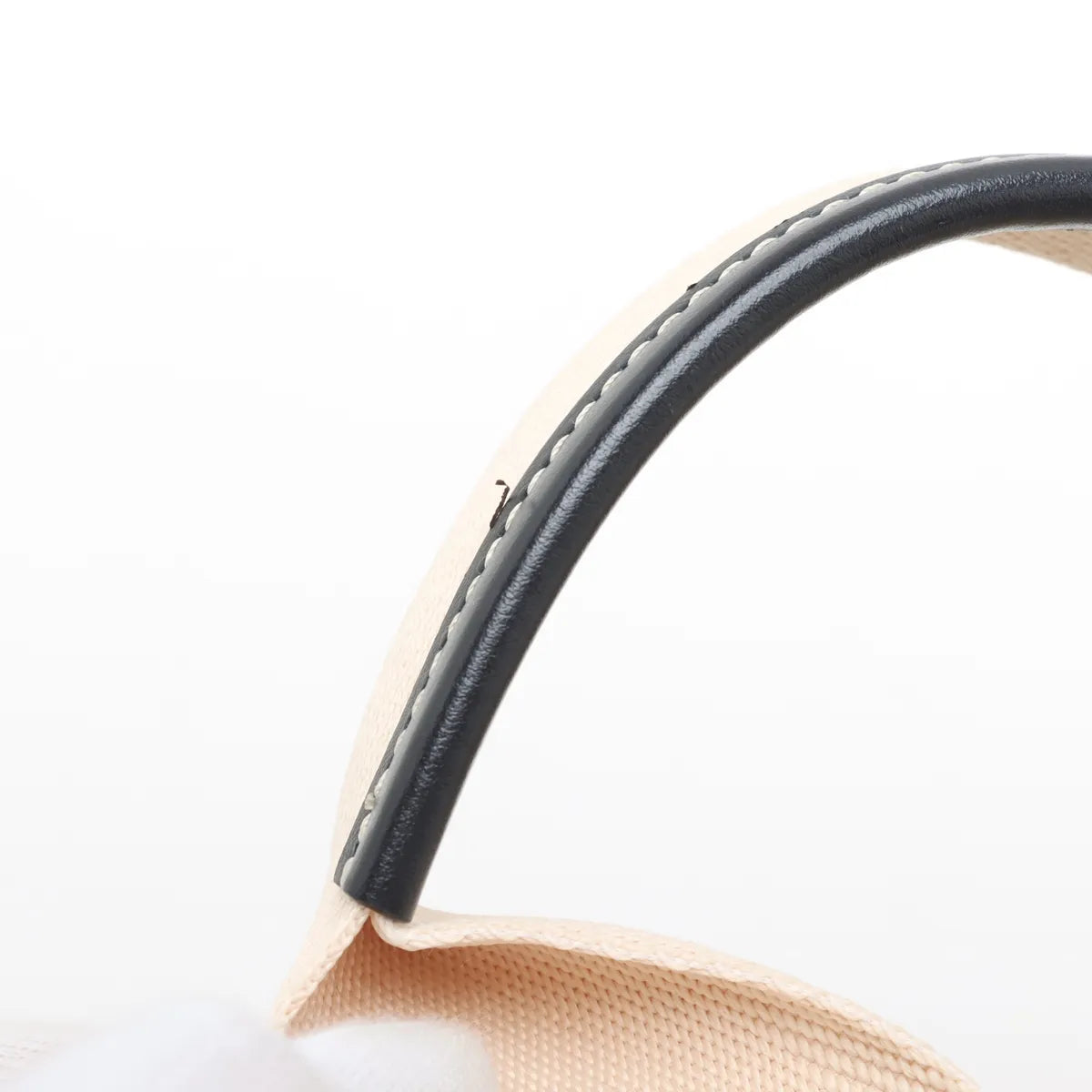 Chloe Woody Small Canvas Leather Two-Way Handbag Beige x Black