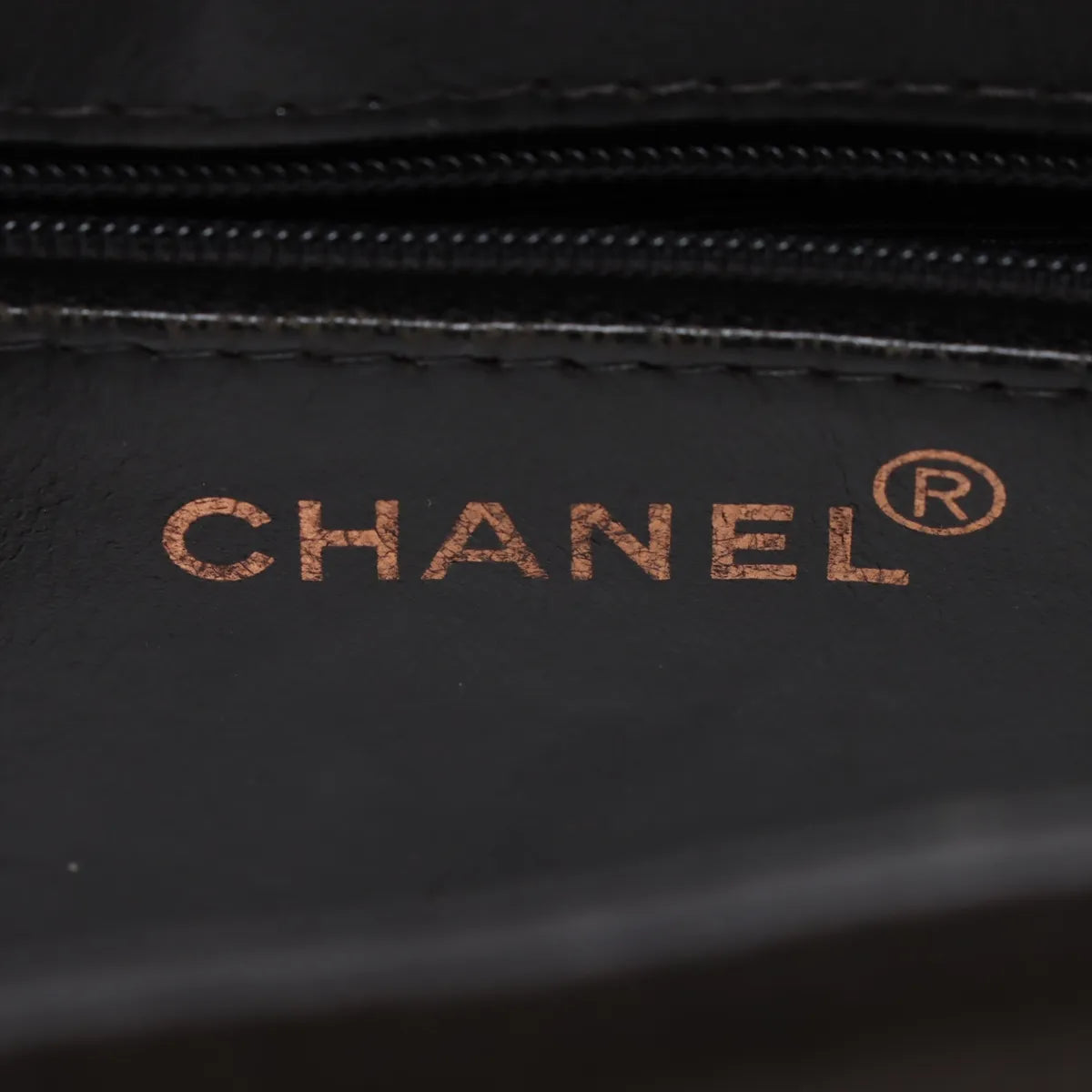 Chanel CC Logo Leather Chain Shoulder Bag Black