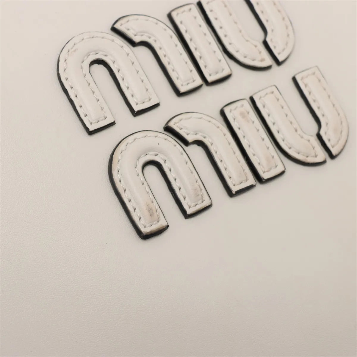 Miu Miu Ivy Leather Tote Bag White