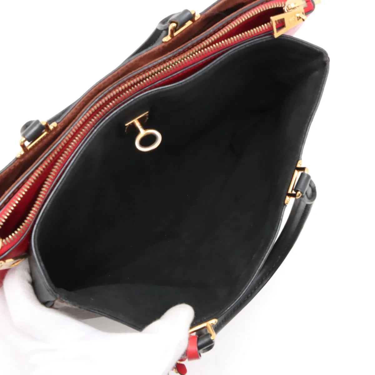 Louis Vuitton Monogram Millefeuille Shoulder Bag Cerise x Brown