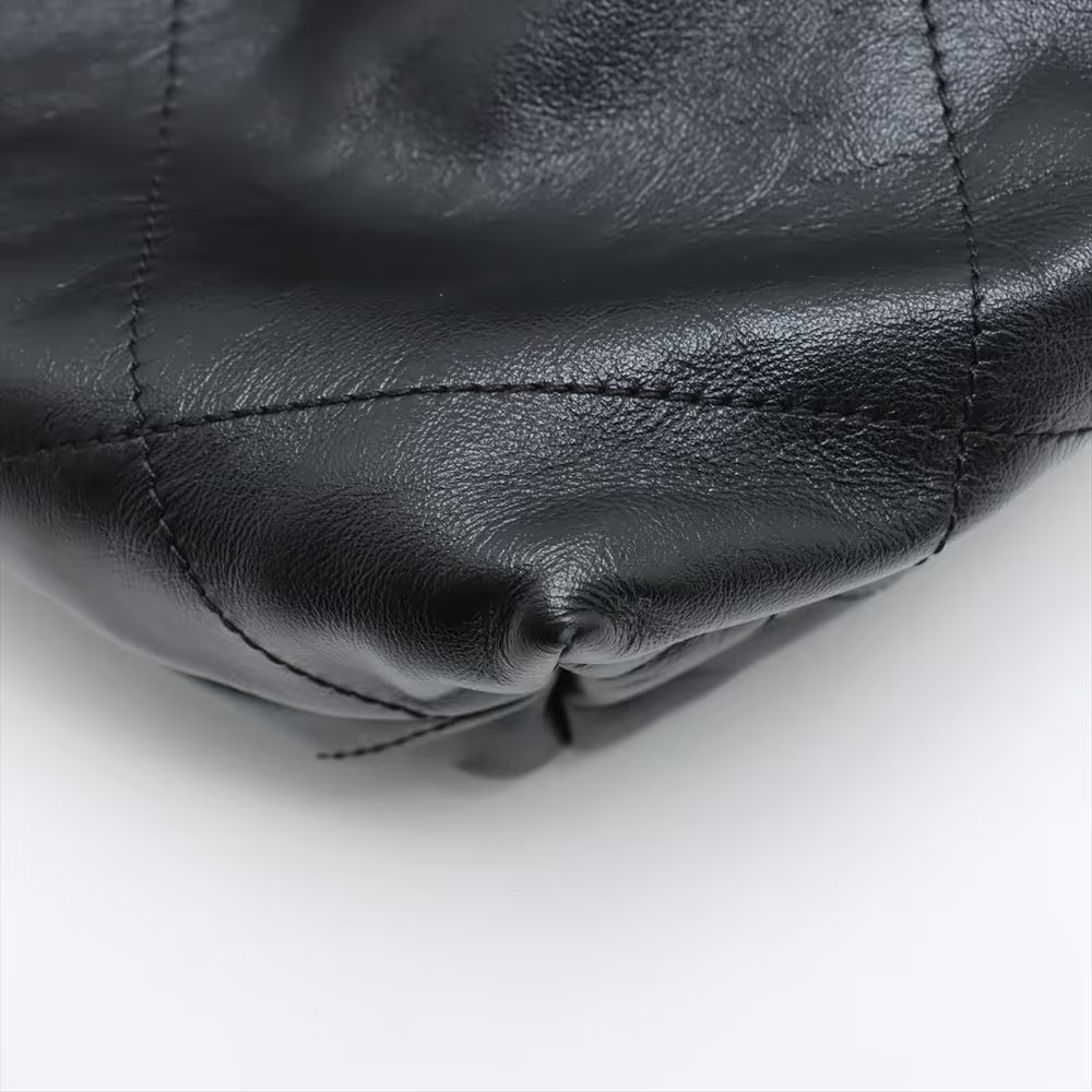 Chanel 22 Shiny Calfskin Small Shoulder Bag Black