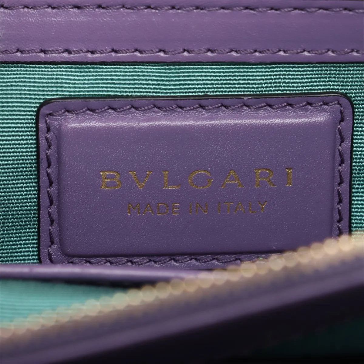 Bvlgari Serpenti Forever Leather Chain Shoulder Bag Purple