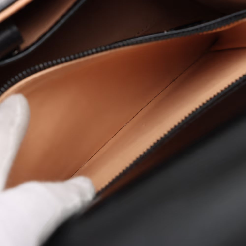 Delvaux Lumore MM Leather Two-Handbag Black x White